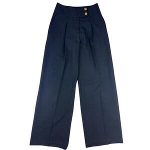 Hugo Boss Wide Leg Pleated Dress Pants Trousers Size 2 US | 26 W | 34 L